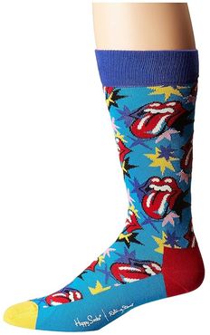 Rolling Stones I Got The Blues Socks (Blue Combo) Men's Crew Cut Socks Shoes