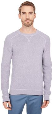 Drake Crew Neck (Light Grey Melange Sky Captain) Men's Clothing