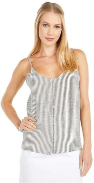 Button Front Cami (Natural Multi) Women's Clothing