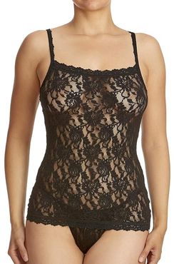 Straight-Neck Cami (Black) Women's Clothing