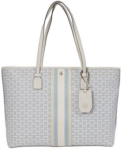 Gemini Link Canvas Top Zip Tote (New Ivory Gemini Link) Handbags