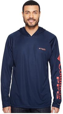 Terminal Tackle Hoodie (Collegiate Navy/Sunset Red Logo) Men's Sweatshirt