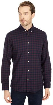 Slim Flannel Shirt (Port Royale Big Check) Men's Clothing