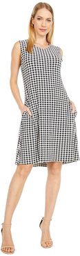 Sleeveless Swing Dress (Large Check) Women's Dress