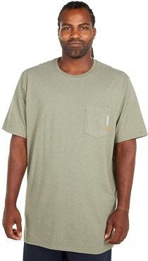 Extended Base Plate Blended Short Sleeve T-Shirt (Burnt Olive Heather) Men's Clothing