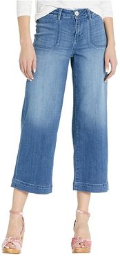 Simone Wide Leg Crop Jeans (Blue Reef) Women's Jeans