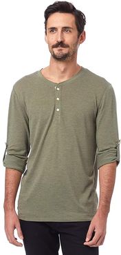 Long Sleeve Surplus Henley (Eco True Army Green) Clothing