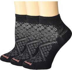 PhD(r) Run Ultra Light Low Cut 3-Pack (Black) Women's Low Cut Socks Shoes