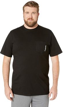 Big Tall Base Plate Blended Short Sleeve T-Shirt (Jet Black) Men's T Shirt