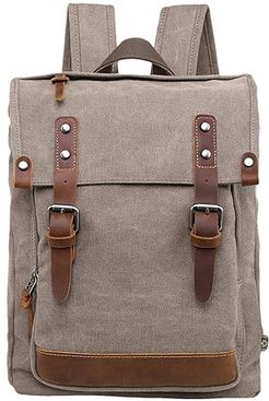 Discovery Canvas Backpack (Khaki) Backpack Bags