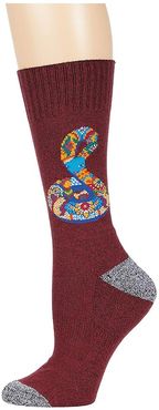 Serpent Stare (Red) Crew Cut Socks Shoes