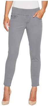 Amelia Pull-On Slim Ankle Pants in Bay Twill (Grey Streak) Women's Casual Pants