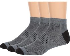 Coolmesh II Lo 3-Pair Pack (Grey) Low Cut Socks Shoes
