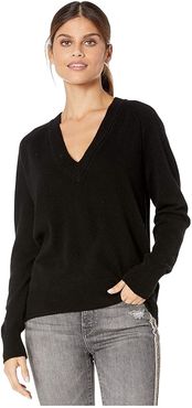 Madalene V-Neck (True Black) Women's Clothing