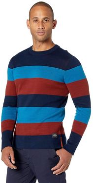 Striped Crew Neck Pull with Contrast Inside Colour (Combo A) Men's Clothing