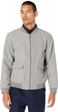Luther Wool Bomber Jacket (Grey) Men's Clothing