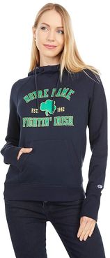 Notre Dame Fighting Irish University 2.0 Fleece Hoodie (Marine Midnight Navy) Women's Clothing