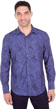 Andretti Button-Up Shirt (Steel) Men's Clothing