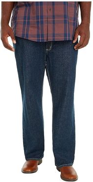 Big Tall Flame-Resistant Rugged Flex Jeans Straight Fit (Deep Indigo Wash) Men's Jeans