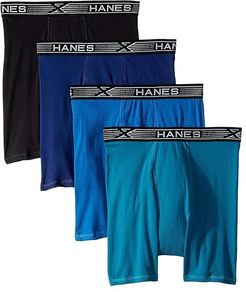 4-Pack Xtemp Boxer Briefs (Assorted Blues) Men's Underwear