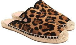 Haircalf Espadrille Mule (Leopard) Women's Shoes
