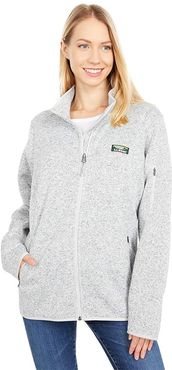 Sweater Fleece Full Zip Jacket (Pewter) Women's Clothing