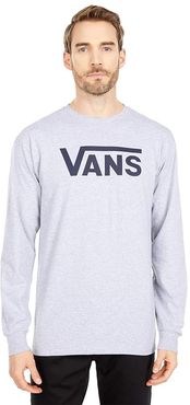 Vans Classic L/S Tee (Athletic Heather/Dress Blues) Men's Long Sleeve Pullover