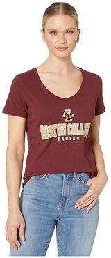 Boston College Eagles University V-Neck Tee (Maroon 2) Women's T Shirt