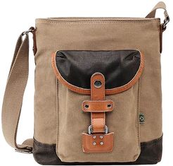 Tapa Canvas Crossbody Bag (Brown) Handbags