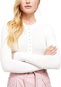One Of The Girls Henley (Ivory) Women's Clothing