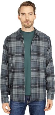 Portland Flannel Long Sleeve (Dark Smoke Grey) Men's Clothing