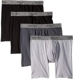 4-Pack Stretch Boxer Briefs (Black/Grey) Men's Underwear