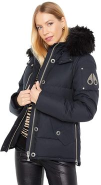 3Q Shearling Jacket (Navy) Women's Clothing