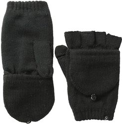 Fleece-Lined Texting Mittens (Black) Dress Gloves