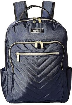 Polyester Twill Chevron Backpack (Navy) Backpack Bags