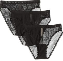 Gossamer Mesh Hi-Cut Brief 3-Pack 3012P3 (Black) Women's Underwear
