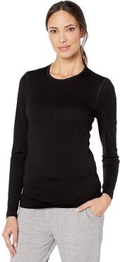 200 Oasis Merino Baselayer Long Sleeve Crewe (Black) Women's Clothing