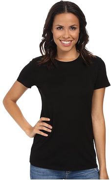 Supreme Jersey Fitted S/S Crew (Black) Women's T Shirt