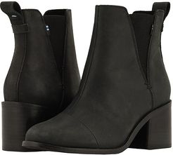 Esme (Black Leather) Women's Zip Boots