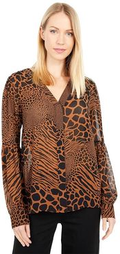 Graphic Animal Shirt (Caramel) Women's Clothing