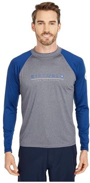 Shockwave Relaxed Long Sleeve UV Tee (Grey Blue/Asphalt) Men's Swimwear