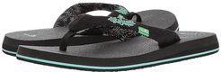 Yoga Paradise 2 (Black Paradise Palms) Women's Sandals