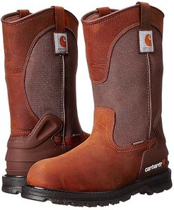 11 Waterproof Non-Safety Toe Wellington Boot (Bison Brown) Men's Work Pull-on Boots