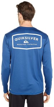 Gut Check Long Sleeve Rashguard (Estate Blue) Men's Swimwear
