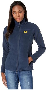 Michigan Wolverines CLG Give and Go II Full Zip Fleece Jacket (Collegiate Navy) Women's Fleece