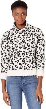 Sage Fluffy Sweater Knit (Snow Leopard) Women's Sweater