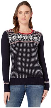 Garmisch Feminine Sweater (Navy/Off-White/Raspberry) Women's Sweater