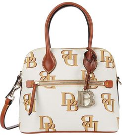 Monogram Domed Satchel (Beige) Satchel Handbags