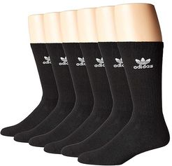 Originals Trefoil Crew Sock 6-Pack (Black/White) Men's Crew Cut Socks Shoes