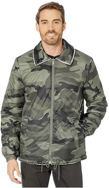 Mace Reversible Faux-Sherpa Jacket (Green Camo) Men's Clothing